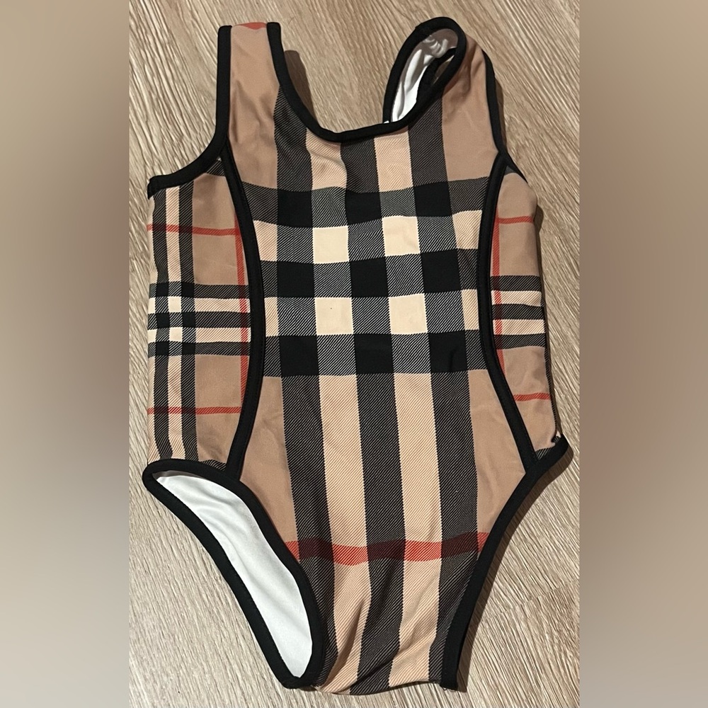 Checkered One-Piece Swimsuit